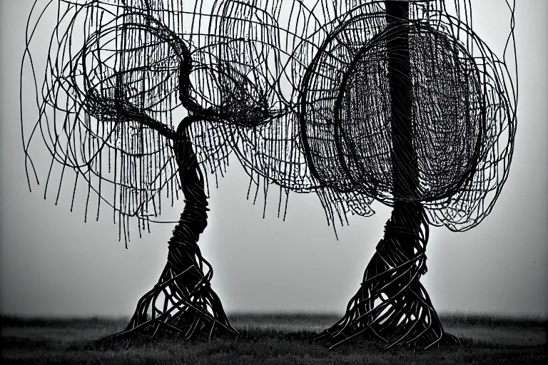 Prompt: wire tree, by kevin iris