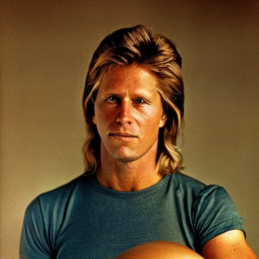 Prompt: a annie leibovitz portrait of bjorn borg at the peak of his career