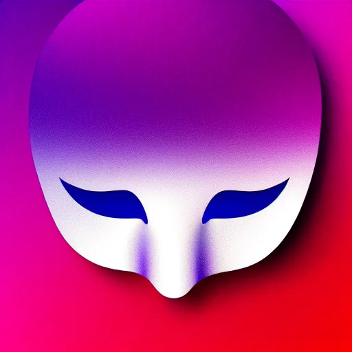 Image similar to party mask, silky texture, gradient, vector illustration, logo, aesthetic, 4 k, hd