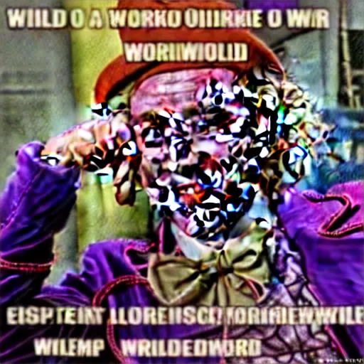 Image similar to willy wonka in the world war 2 trenches