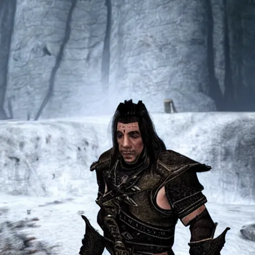 Prompt: Till Lindemann in Skyrim V