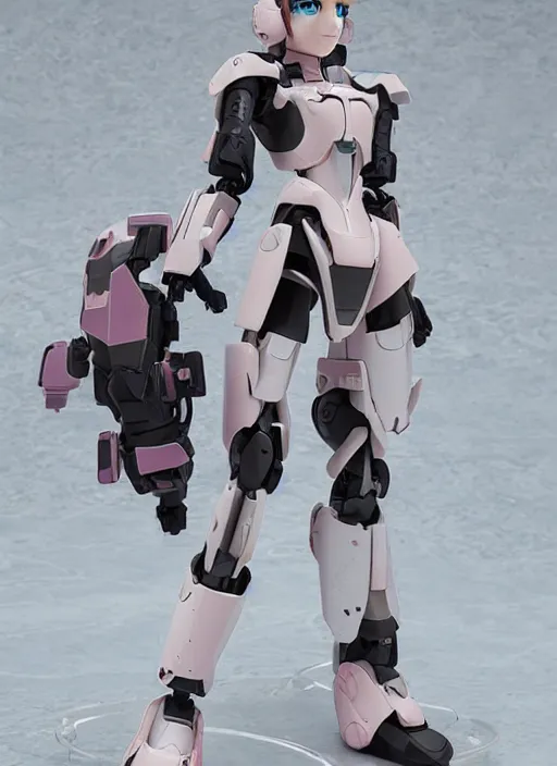 Image similar to Girl in mecha cyber Armor, portrait of the action figure of a girl,in the style of Kotobukiya CO.,LTD.