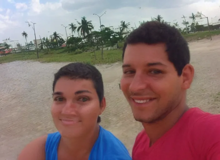 Prompt: i looked so young in this picture we took in barranquilla