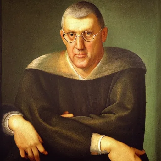 Prompt: renaissance painting of vojislav seselj