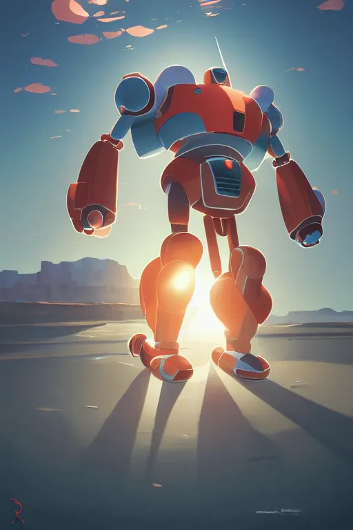 Image similar to metabots medabots medarotto medarot robot minimalist comics, behance hd by jesper ejsing, by rhads, makoto shinkai and lois van baarle, ilya kuvshinov, rossdraws global illumination ray tracing hdr radiating a glowing aura