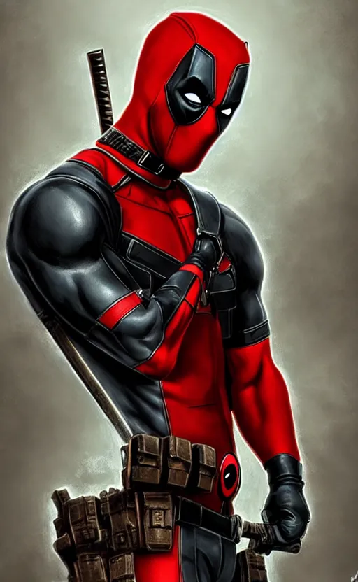 Image similar to deadpool as batman, dynamic lighting, photorealistic fantasy concept art, trending on art station, stunning visuals, terrifying, creative, cinematic