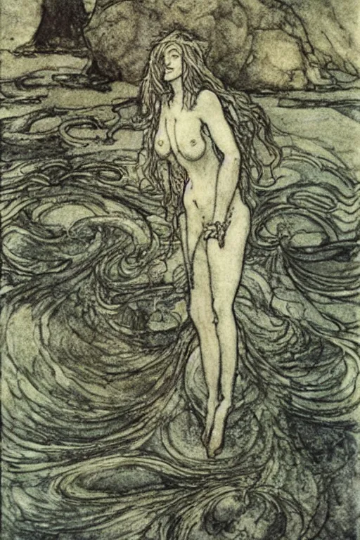 Image similar to selkie by arthur rackham