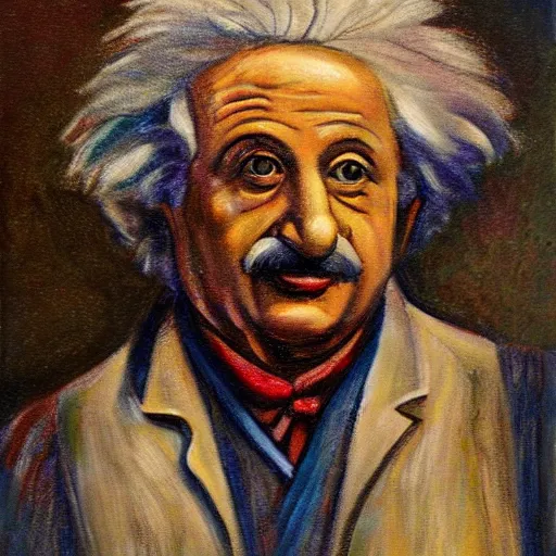 Prompt: provencal einstein portrait