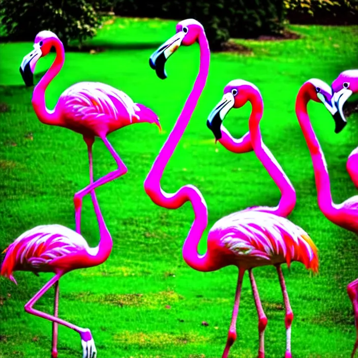 Image similar to flamingo lawn monsters at vanvcouver,british columbia,canada