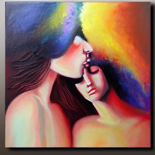 Prompt: love and acceptance, detailed painting, emotional, calming, masterpiece, trending on artstation, oil on canvas