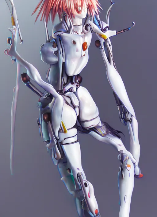 Image similar to Rei Ayanami by Yoshitaka Amano, 4k, hyper detailed, trending on artstation