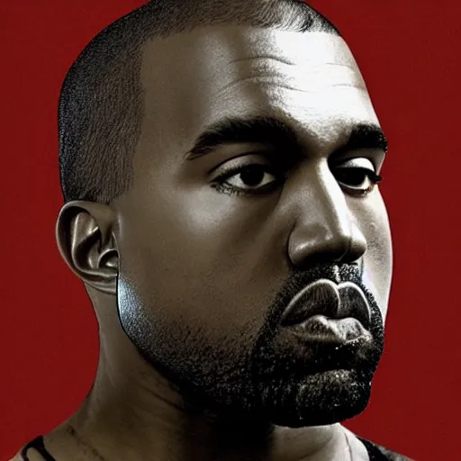 Image similar to portrait of kanye west as starbuck from battlestar galactica