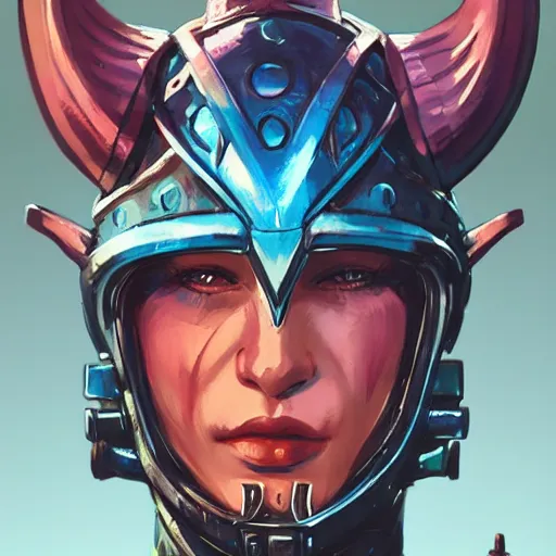 Image similar to cyberpunk viking helmet mask warrior goddess robot ninja fantasy, art gta 5 cover, official fanart behance hd artstation by jesper ejsing, by rhads, makoto shinkai and lois van baarle, ilya kuvshinov, ossdraws