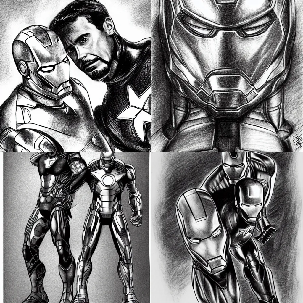 Iron Man Drawing Realistic - Drawing Skill
