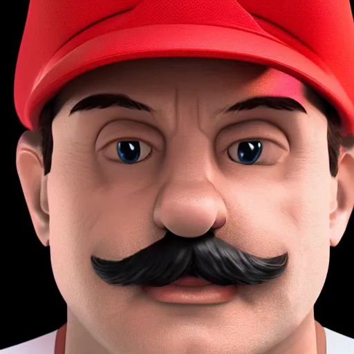 Prompt: studio portrait of mario as a real person, 8 k, ultra realistic