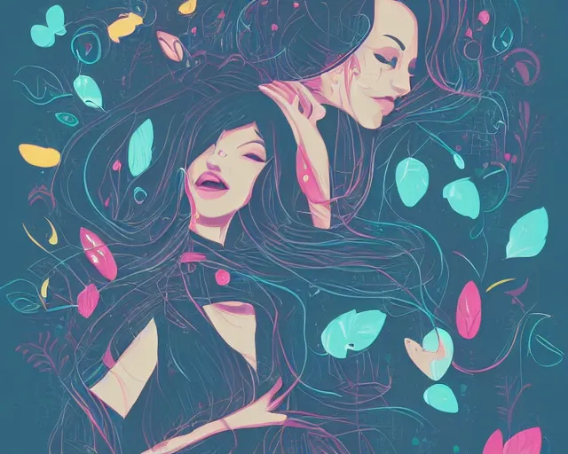 Image similar to the joy of life, a simple vector based illustration, by ross tran