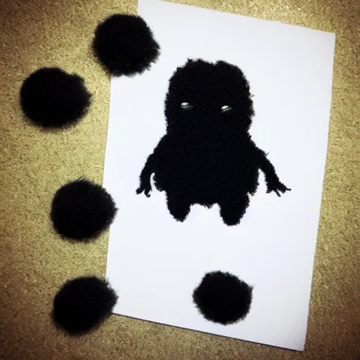 Image similar to soot sprite in the style of studio ghibli