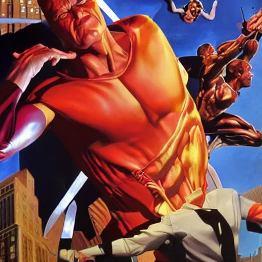Image similar to artwork by alex ross