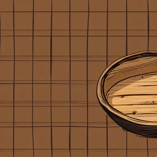 Image similar to wooden bowl emerging from log, vector art