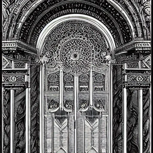 Image similar to a celestial gate. hyper detailed.