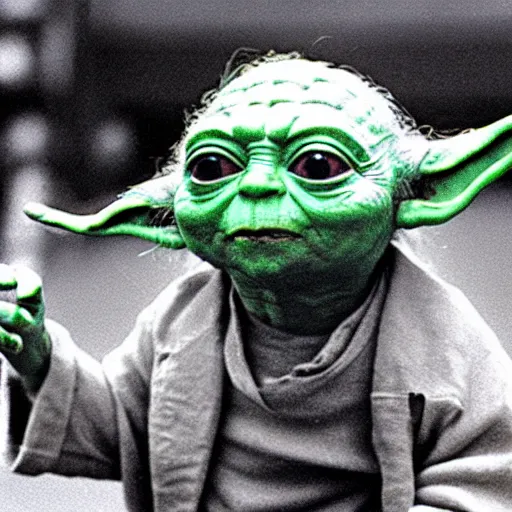 Image similar to yoda performing at woodstock