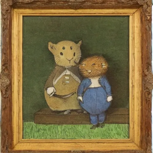 Prompt: portrait of xalvin and homes, detailed, by beatrix potter