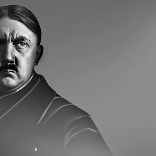 Prompt: Adolf Hitler gaming, volumetric lighting, conceptual rendering, 4k, highly-detailed, illustration
