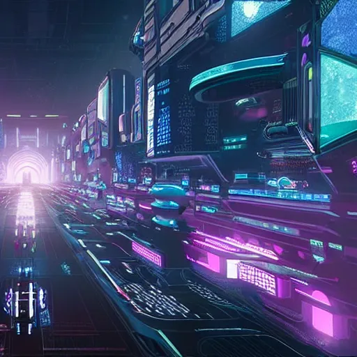 Image similar to a beautiful dream of infinity! shaders 3 d hyperrealistic cyberpunk dreamscape ready player one