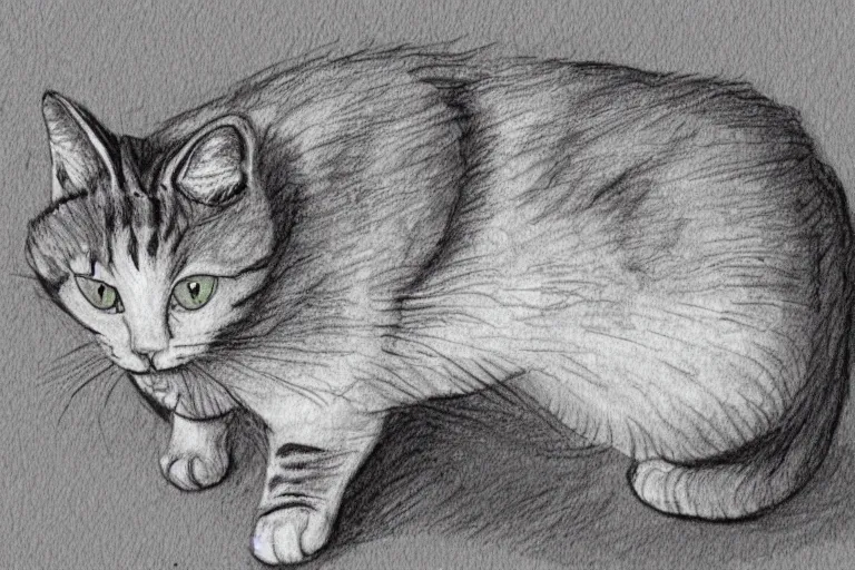 Image similar to poorly drawn cat