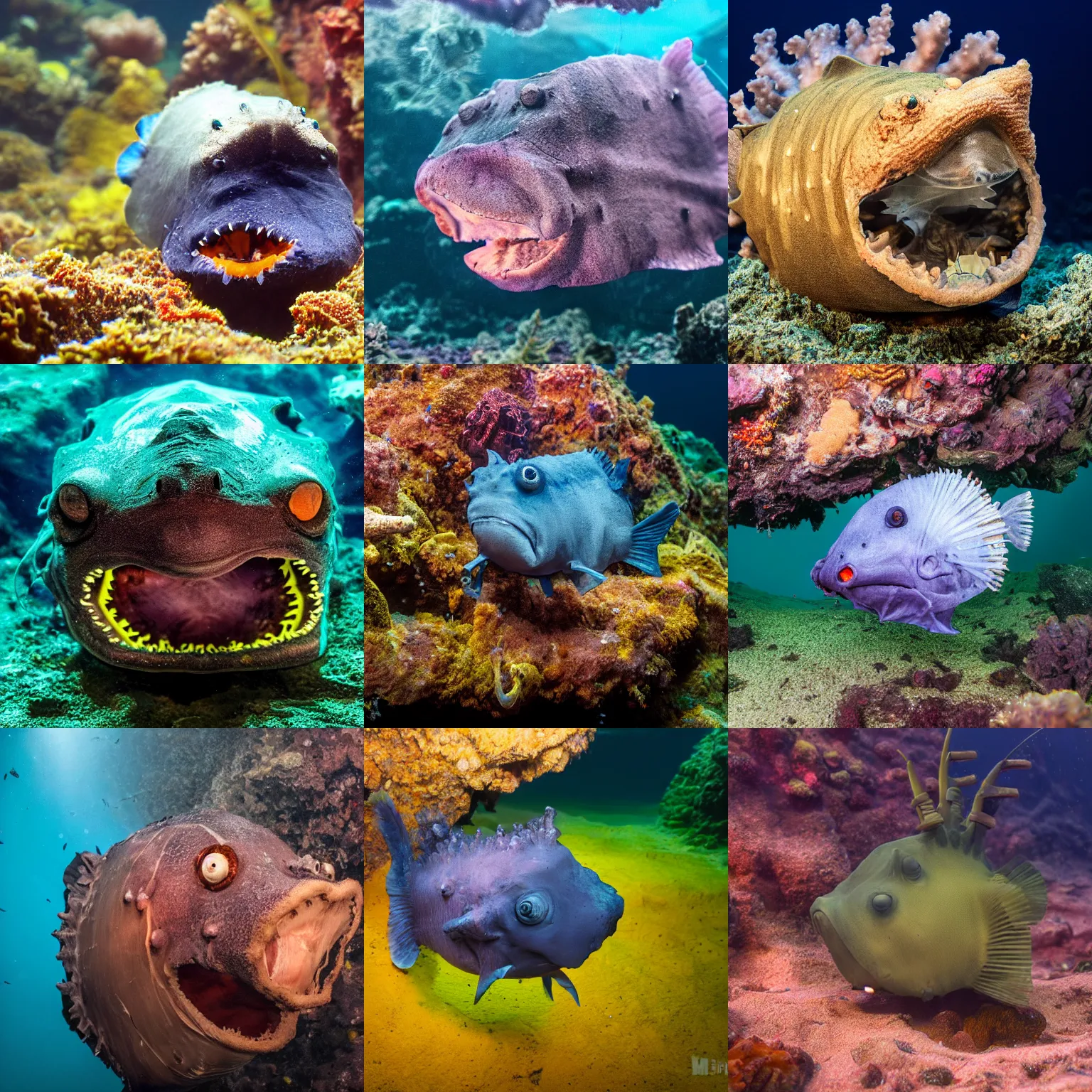 Prompt: deepsea anglerfish. wildlife photography. 4 k hdr.