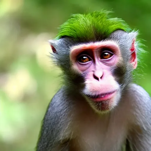 Prompt: macaque whose face resembles the joker from the batman movie