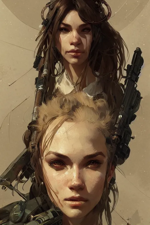 Image similar to A full portrait of a beautiful post apocalyptic elite sniper, intricate, elegant, highly detailed, digital painting, artstation, concept art, smooth, sharp focus, illustration, art by Krenz Cushart and Artem Demura and alphonse mucha