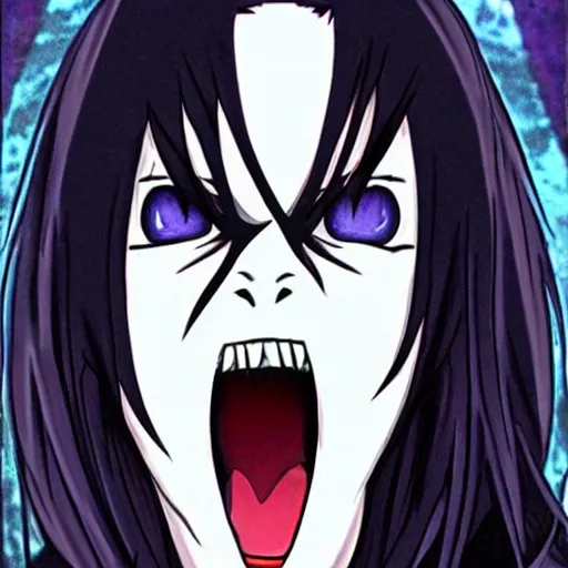 Image similar to scream from the movie scream as anime character, anime art