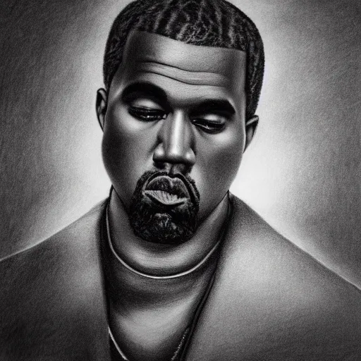 Image similar to Kanye west pencil drawing 4k detail