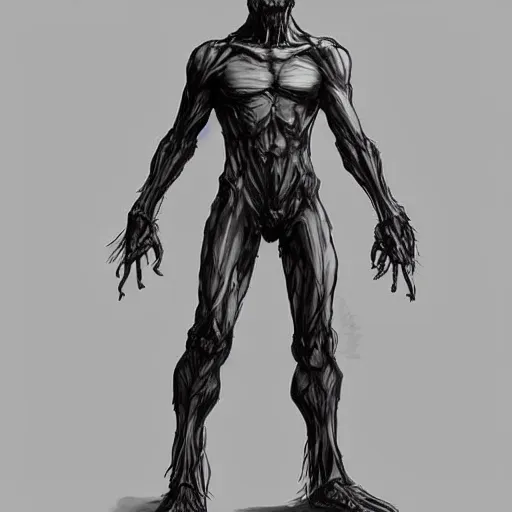 Image similar to full body monster concept art, humanoid form, digital art, in the style of ben lol, brian sum, ramil sunga, herbert lowis, furio tedesschi, christopher cao, frederic daoust, joe botardo, artstation, pinterest, deviantart