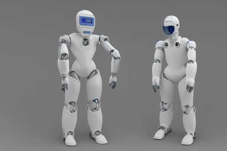 Prompt: man wearing hazmat suit in cleanroom large 3D printing humanoid plastic robot. by Roger Deakins