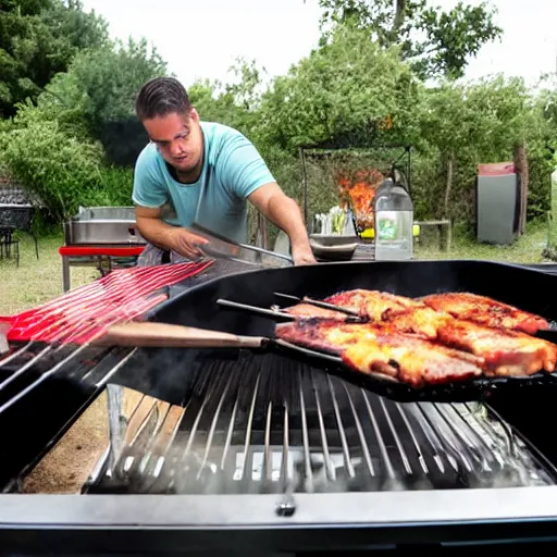 Image similar to edu gasapar cooking on a bbq