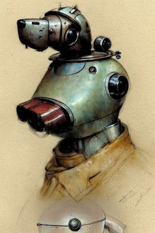 Image similar to (((((1950s robot dog . muted colors.))))) by Jean-Baptiste Monge !!!!!!!!!!!!!!!!!!!!!!!!!!!