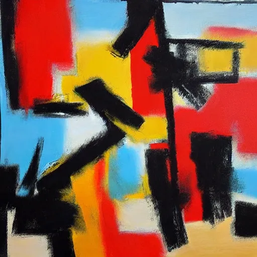 Prompt: abstract expressionism, inspired by franz kline