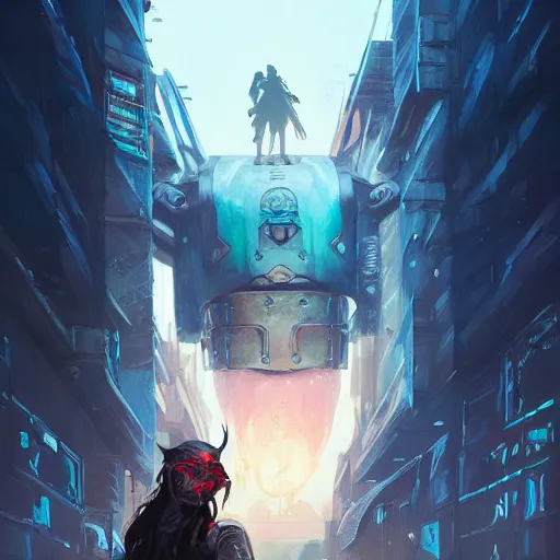 Image similar to cyberpunk viking helmet mask warrior goddess robot ninja fantasy, art gta 5 cover, official fanart behance hd artstation by jesper ejsing, by rhads, makoto shinkai and lois van baarle, ilya kuvshinov, ossdraws