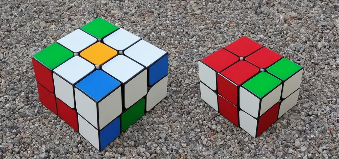 Prompt: a rubix cube shape in earth style