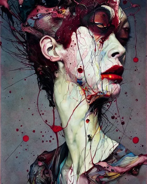 Image similar to there is ugliness in beauty, but there is also beauty in ugliness. in the style of adrian ghenie, esao andrews, jenny saville, edward hopper, surrealism, dark art by james jean, takato yamamoto