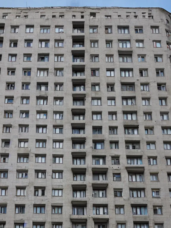 Image similar to soviet apartment building, photo, full shot