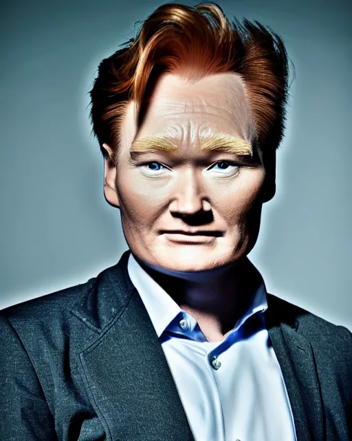 Prompt: A photo of Conan O'Brien , highly detailed, trending on artstation, bokeh, 90mm, f/1.4