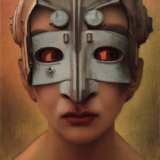 Image similar to portrait of masked dancer on the art deco streets of the industrial city city of ya-Don during the Festival of Masks, award-winning realistic sci-fi concept art by Beksinski, Bruegel, Greg Rutkowski, Alphonse Mucha, and Yoshitaka Amano