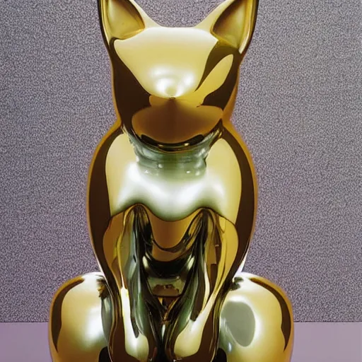 Image similar to “a sculpture of a cat by Jeff Koons”