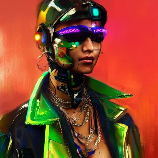 Image similar to cyberpunk favela fashion, gucci catwalk, oil painting, digital art, ultradetailed, artstation