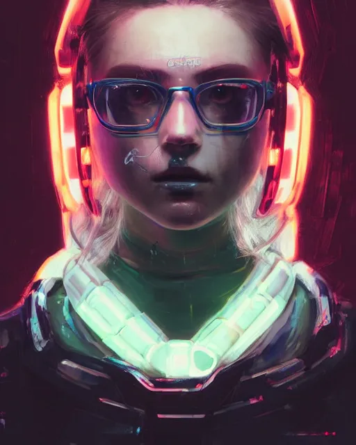 Image similar to detailed portrait neon operator girl, cyberpunk futuristic, neon, reflective puffy coat, decorated with traditional japanese by ismail inceoglu dragan bibin hans thoma greg rutkowski alexandros pyromallis nekro rene margitte, illustrated, perfect face, fine details, realistic shaded, fine - face, pretty face