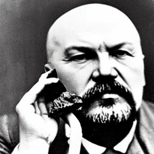 Image similar to Lenin eating potato