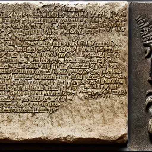 Prompt: the Original Esmerald Tablet by Hermes Trimegistus